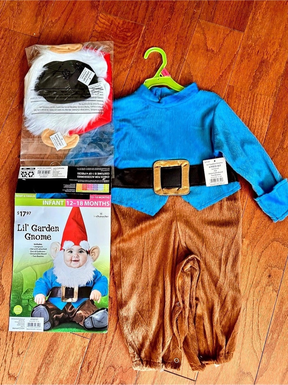 InCharacter Lil' Garden Gnome Baby Gnome Costume Size 12-18 Months NWT
